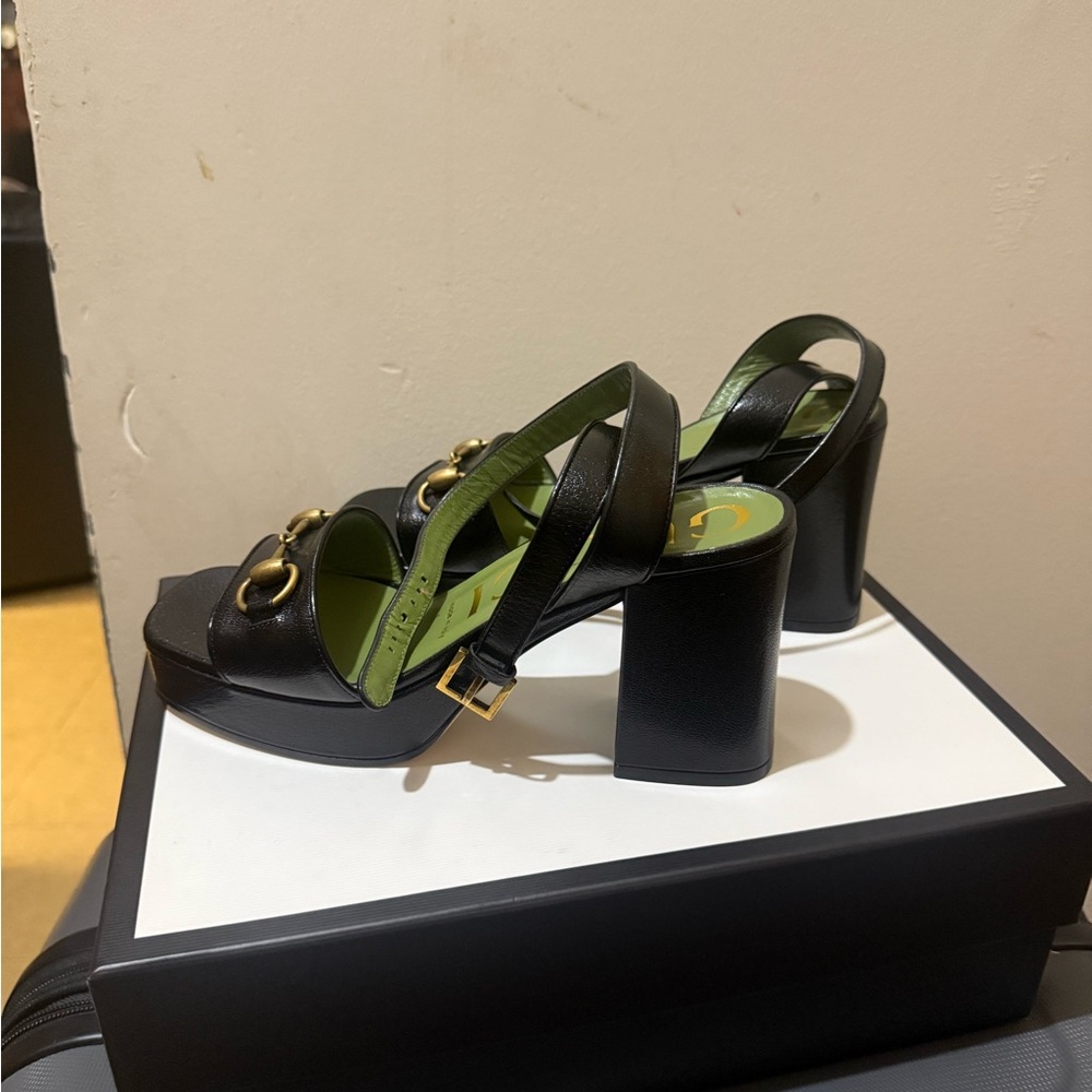 Authentic Gucci Granada Block Heels - Picture 2 of 15